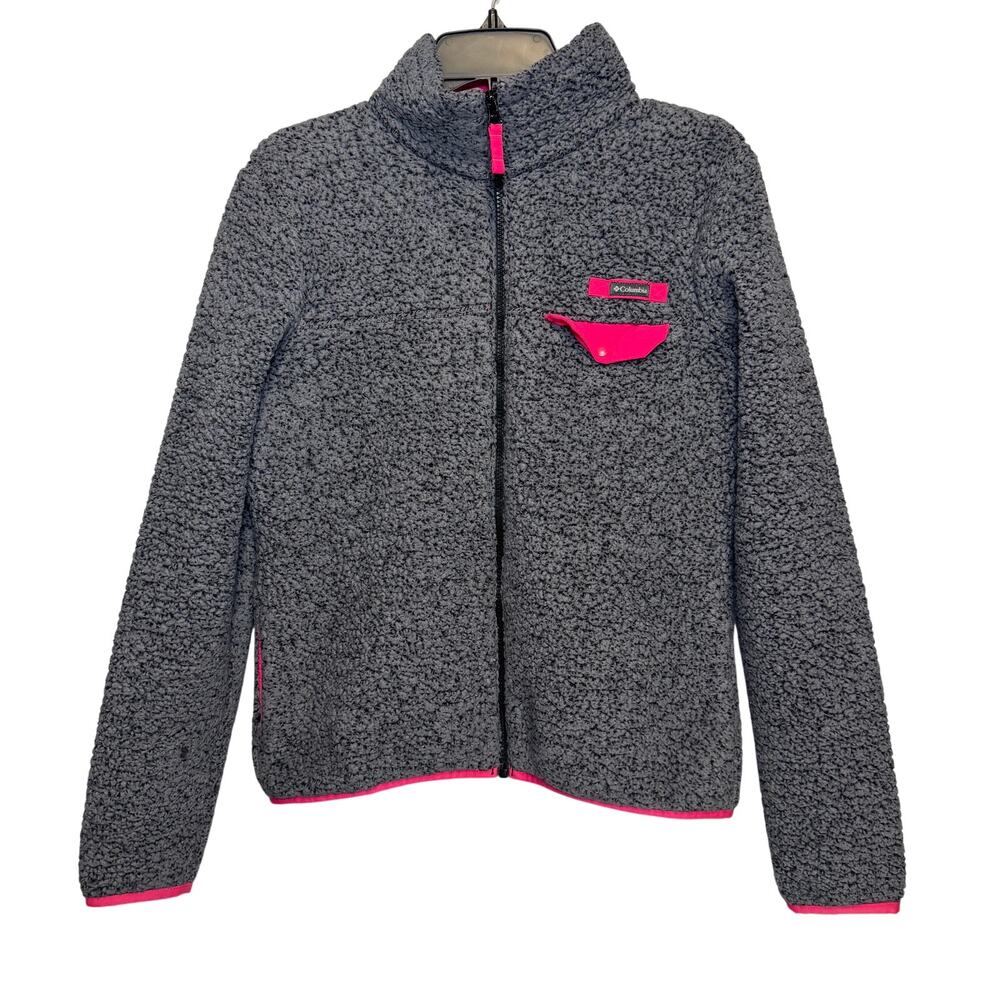 Columbia women's mountain‎ side sherpa fleece full zip jacket Size M